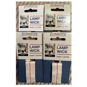 Oil lamp Wicks, Florasense Lamp Wicks, 4 Packages, 4 Wicks 6 3/4" Long 3/4 Wide
